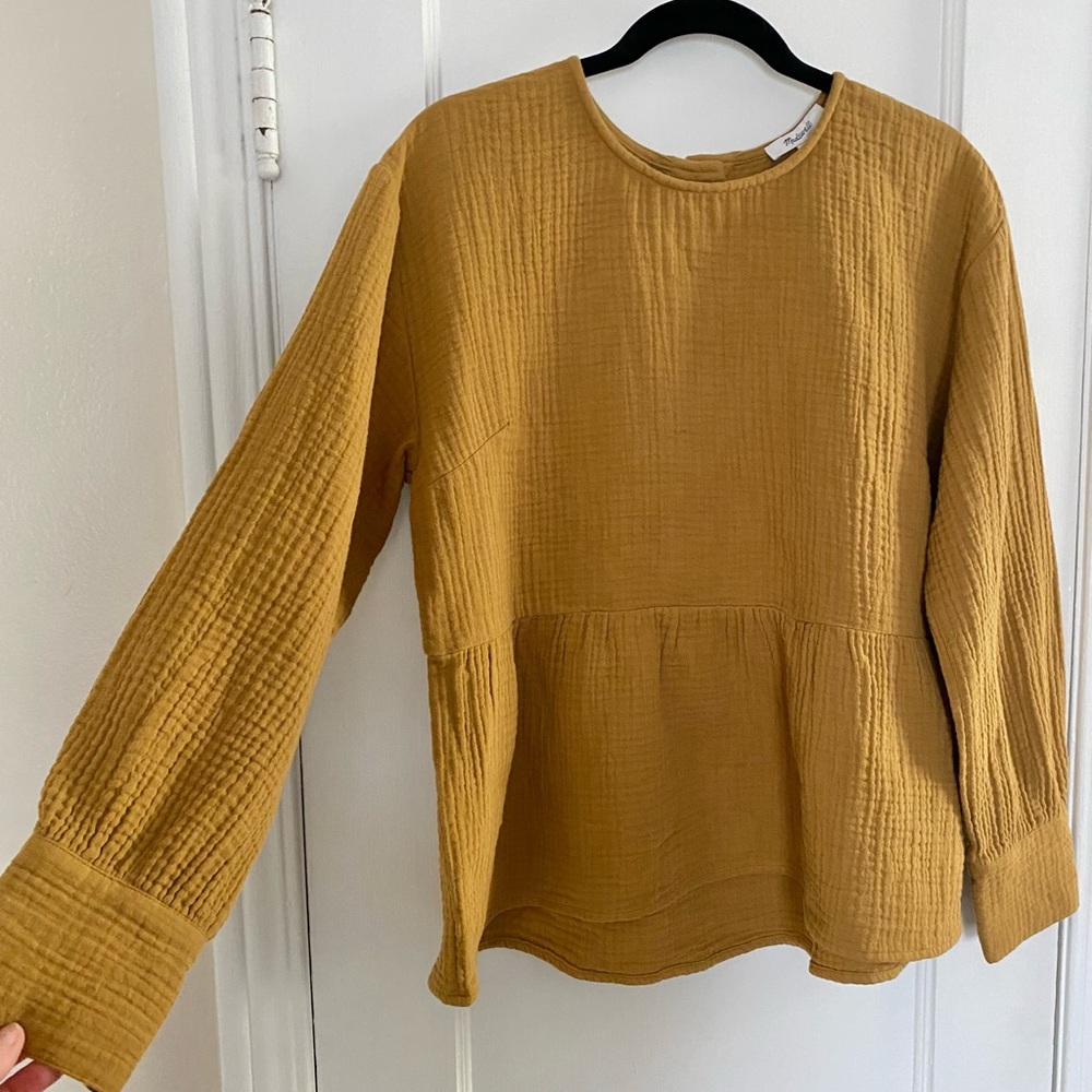 Madewell L Tunic Top in Mustard
